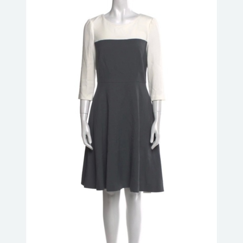 Kate Spade Olsen colorblock fit-and-flare dress in Grey and White Size 12